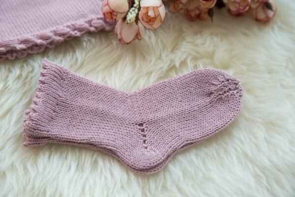 Lilac Delicate Crochet Set of Baby Clothes