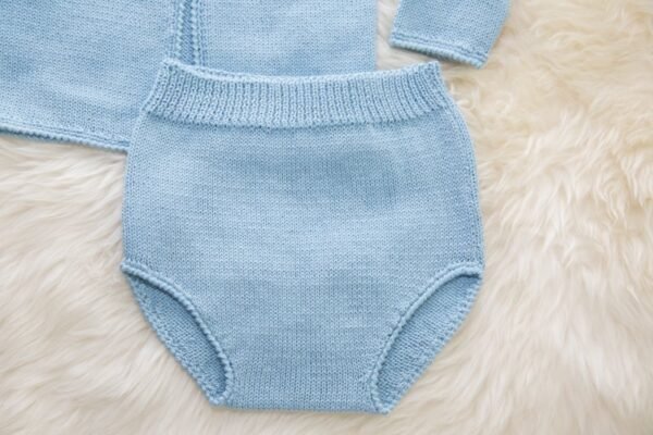 Blue Delicate Crochet Set of Baby Clothes