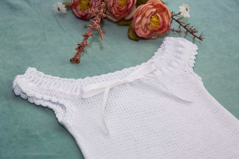 Delicate Crochet Infant Bodysuit