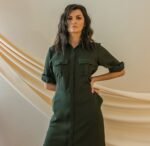 Military Green Midi Dress