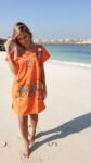 Orange Donaji Short Dress