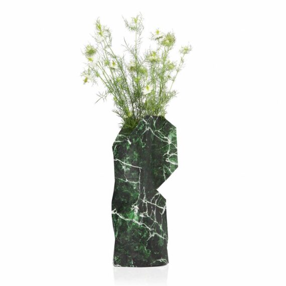 Green Marble Paper Vase Cover by Pepe Heykoop