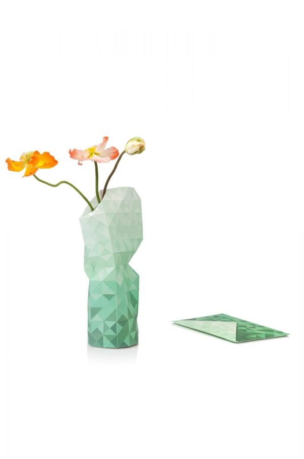Gradient Green Paper Vase Cover