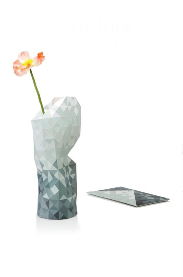 Grey Gradient Paper Vase Cover by Pepe Heykoop
