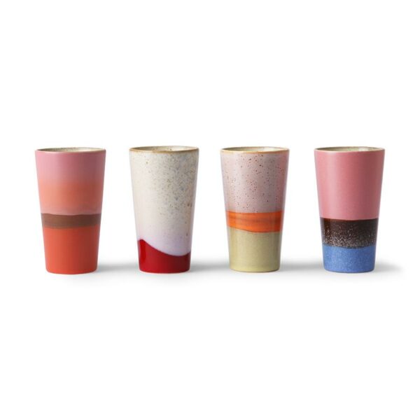 70's ceramics: latte mugs (set of 4)