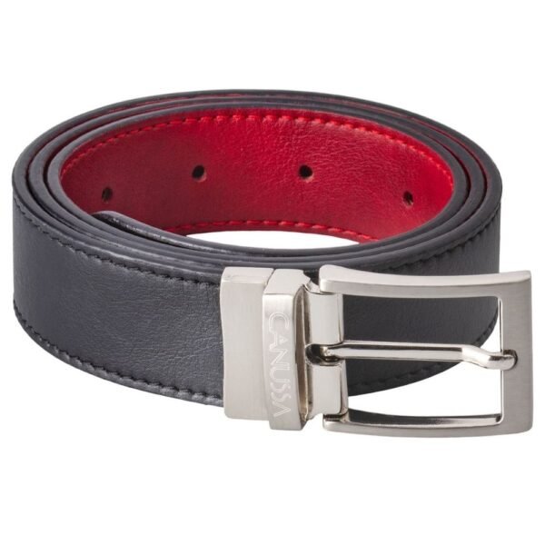 Reversible Vegan Belt- Black & Red