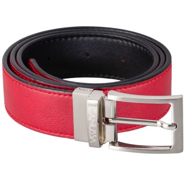 Reversible Vegan Belt- Black & Red