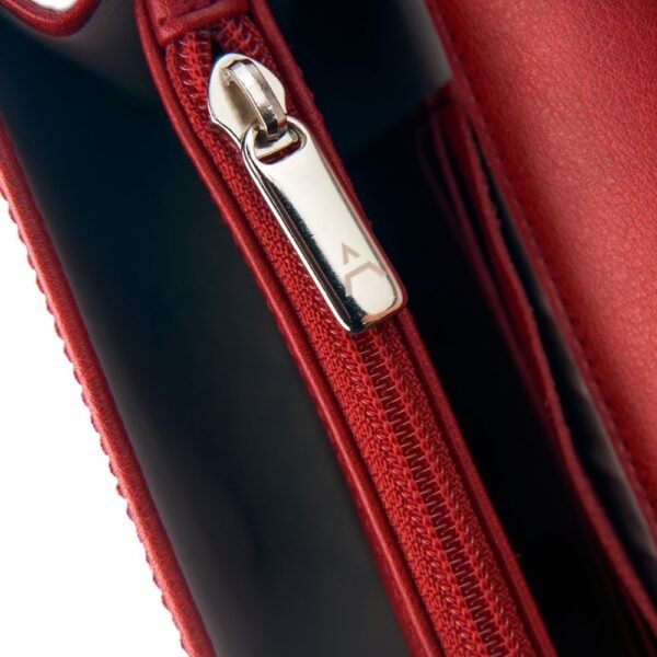 Red Hybrid mini vegan leather purse clutch fanny pack