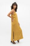 Gold Calabar Slip Dress