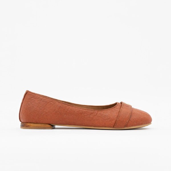 Brown Cape Town Ballerina Flats Sustainable Pinatex Shoes