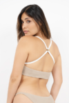 Beige Crete Cross Back Bikini Top