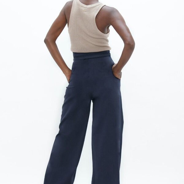 Organic Cotton Navy Blue Florence Pants