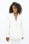 White Havana Oversized Blazer