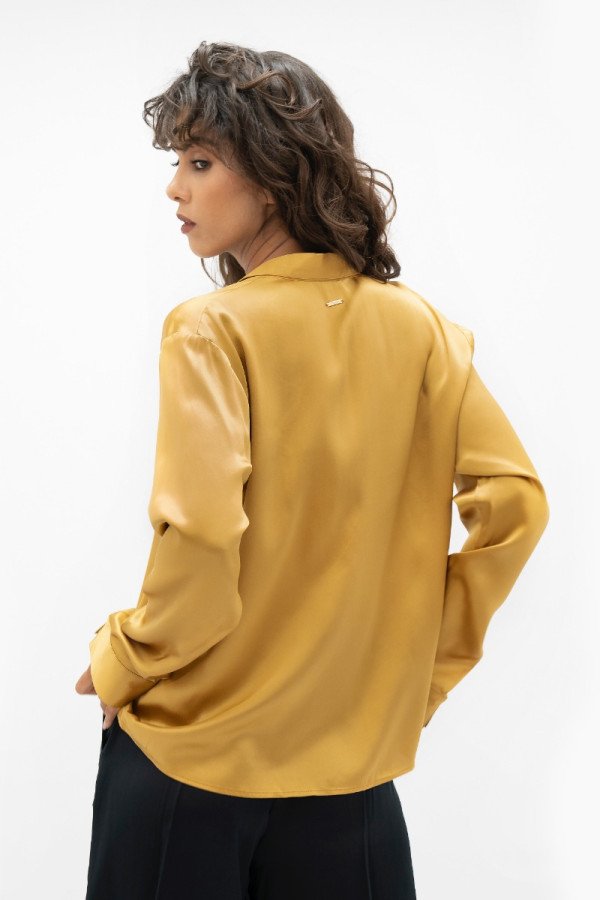 Kobe Gold Silk Blouse