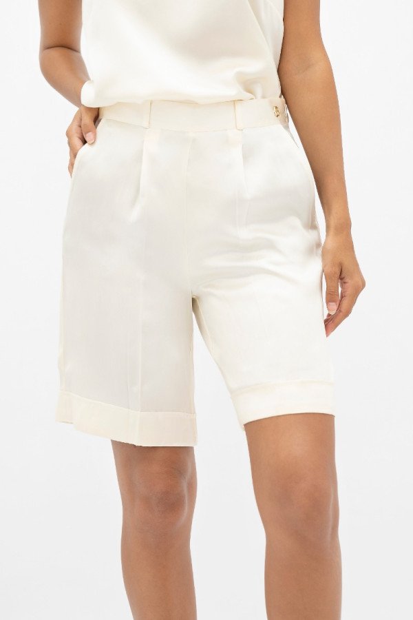 Manila White Tailored Shorts