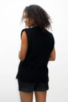 Black Napoli High-Neck Knitted Top