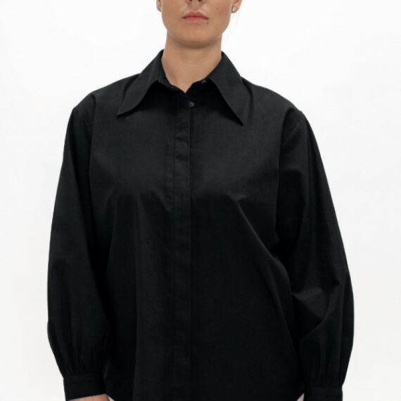 Black Prague Collar Shirt