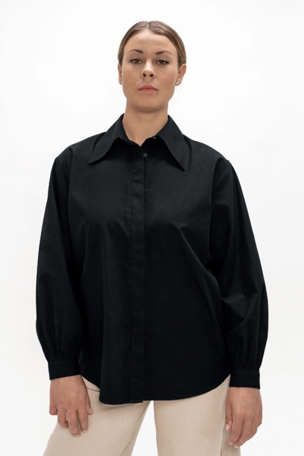 Black Prague Collar Shirt