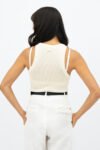 White Sao Paulo Racer Knitted Top