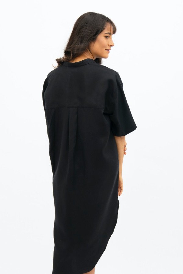 Black Seville Midi Dress
