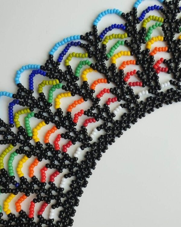 Rainbow Web Embera Beaded Necklace