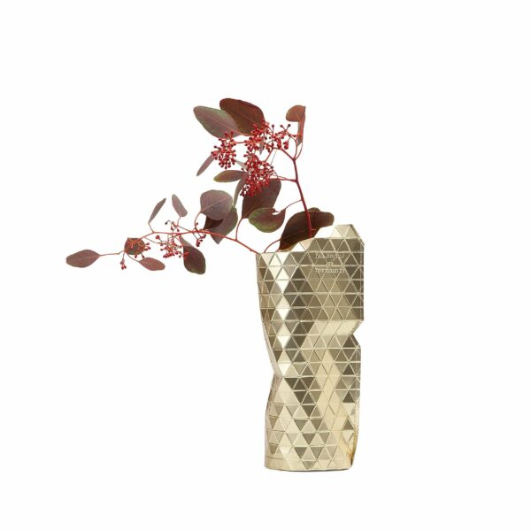 Gold Paper Vase Cover by Pepe Heykoop