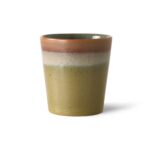 70s ceramics: coffee mugs, spring green