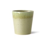 70s ceramics: coffee mugs, spring green