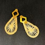 Gold Plated Fiber Earrings