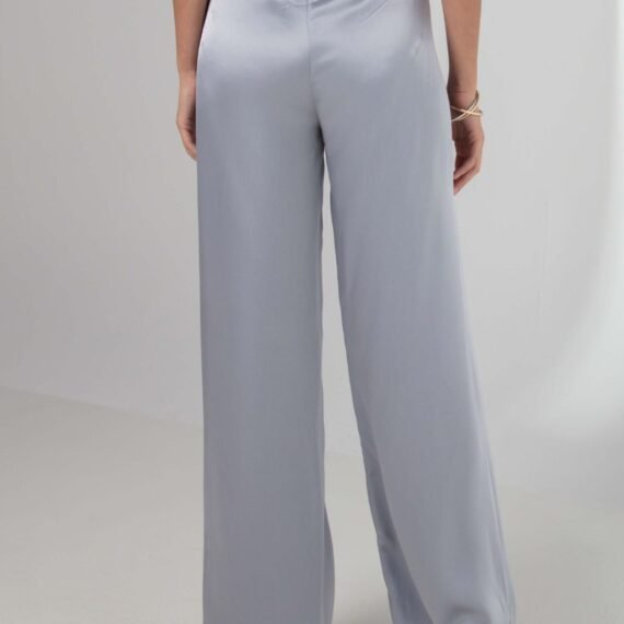 Buy KSUT Grey Solid Straight Pant with Pearl Detailing at Hemline and  Partial Elasticated Waist Band at Amazon.in