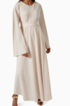 Pearl White Flared Dress