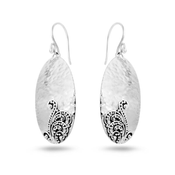 Elips silver earrings
