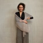 Beige Silk Touch shawl-etola Carrie