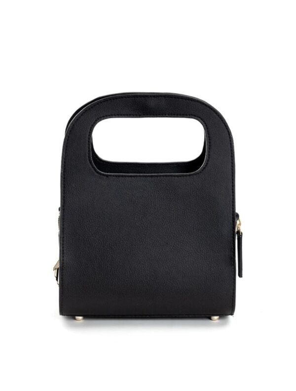 Black Aphrodite Apple Leather Handbag