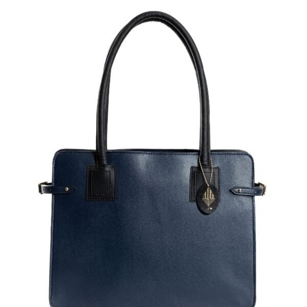 Navy Blue & Black Aranyani Apple Leather Bag