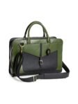 Green & Black Cactus Leather Atlas Laptop Bag 🌵