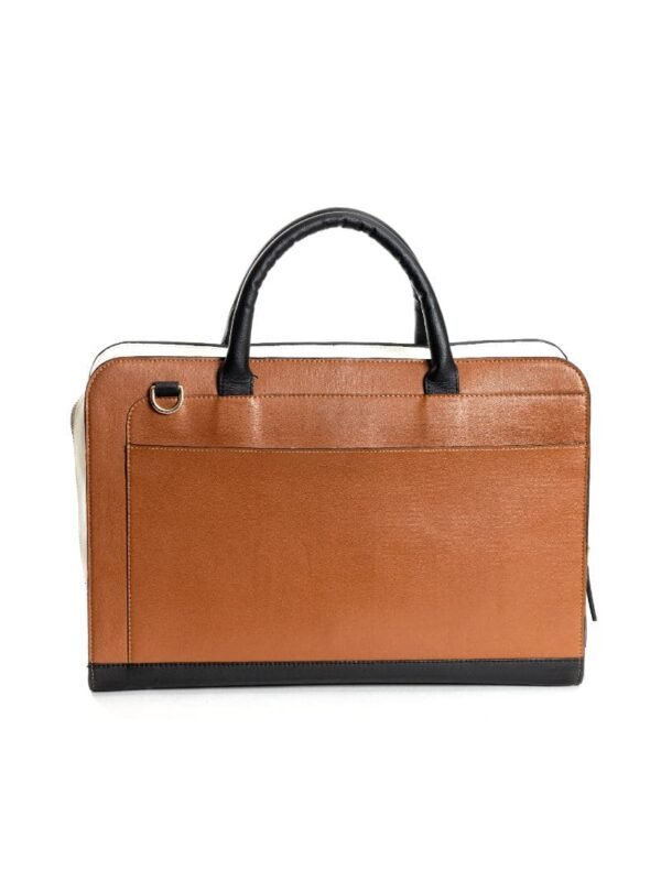 Brown & Black Apple Leather Atlas Laptop Bag 🍎