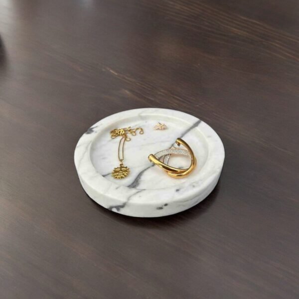 White Marble Catchall Plate