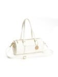 White Salacia Apple Leather Duffel Bag