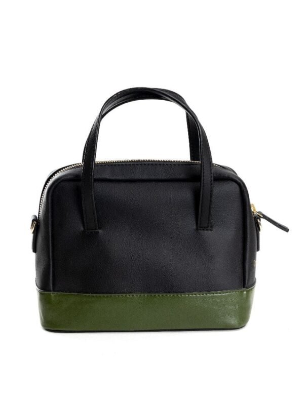 Black & Green Vanadey Apple Leather Bag