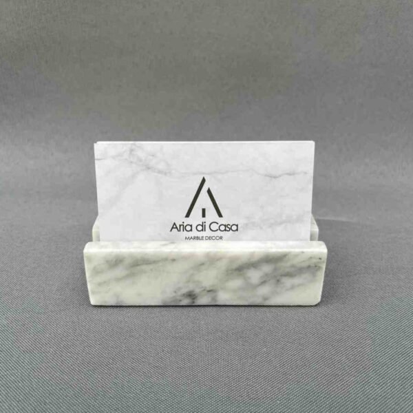 White Marble Business Cards Holder