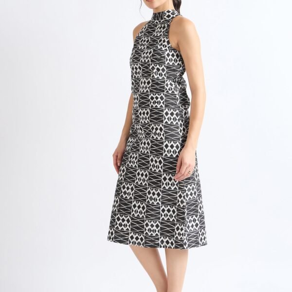 MONOCHROME HALTER NECK DRESS FOR WOMEN Arras