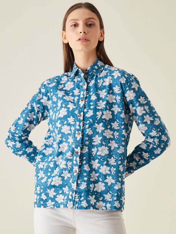 Blue Floral Shirt