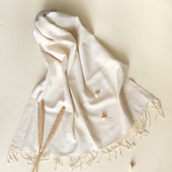 Ivory Silk Scarf