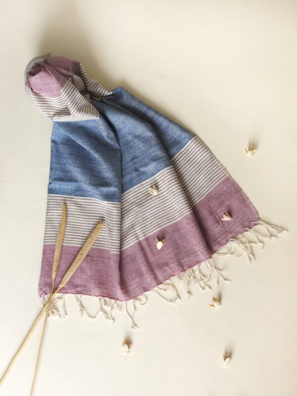 Silk Blue & Pink Scarf