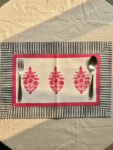 Pink Black Print Dining Table Placemats | Set of 2