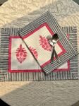 Pink Black Print Dining Table Placemats | Set of 2