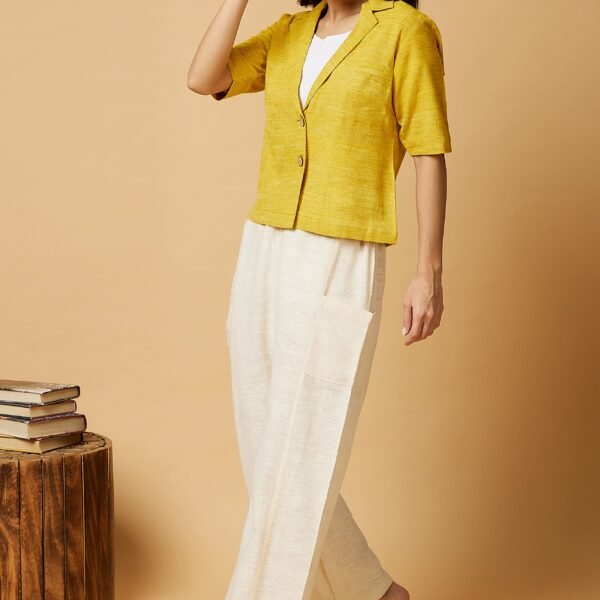 Collar Yellow Shirt