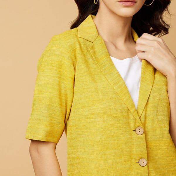 COLLAR YELLOW CROP SHIRT FOR LADIES Arras