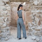 Grey Belted Jumpsuit